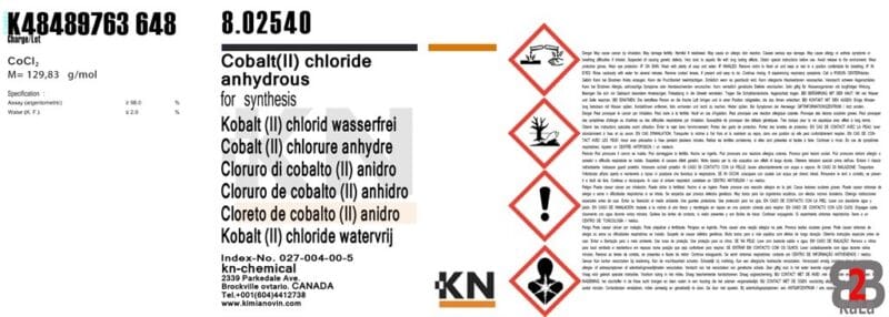 کبالت(II) کلرید بدون آب