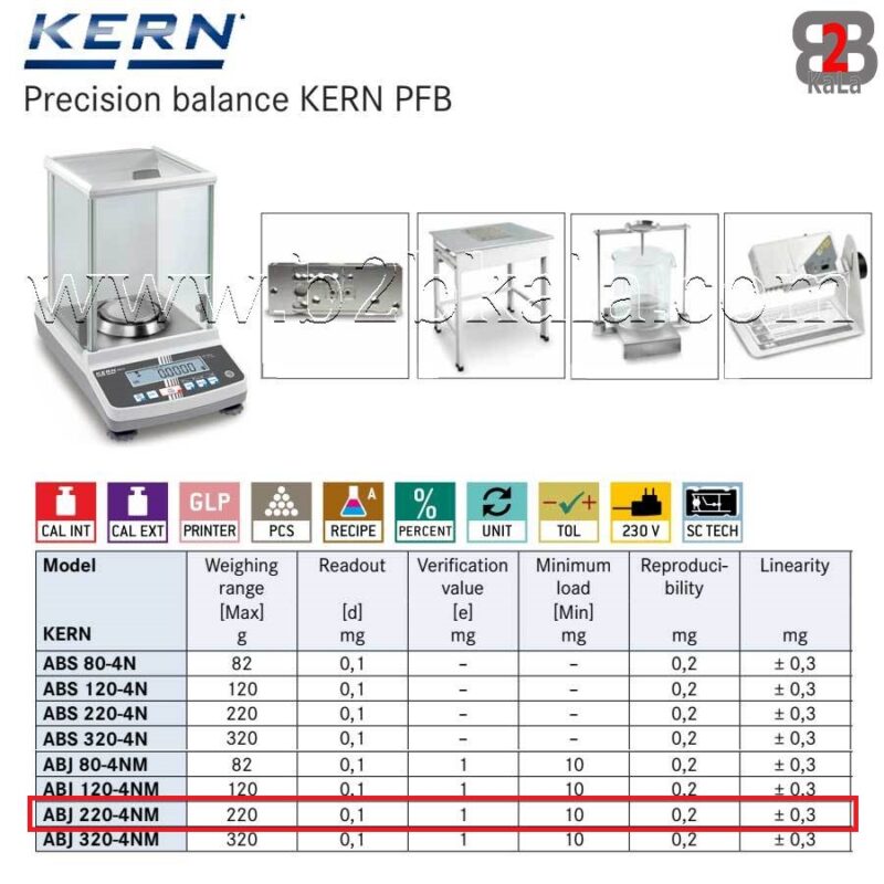 ترازوی آزمایشگاهی کرن KERN ABS220-4NM