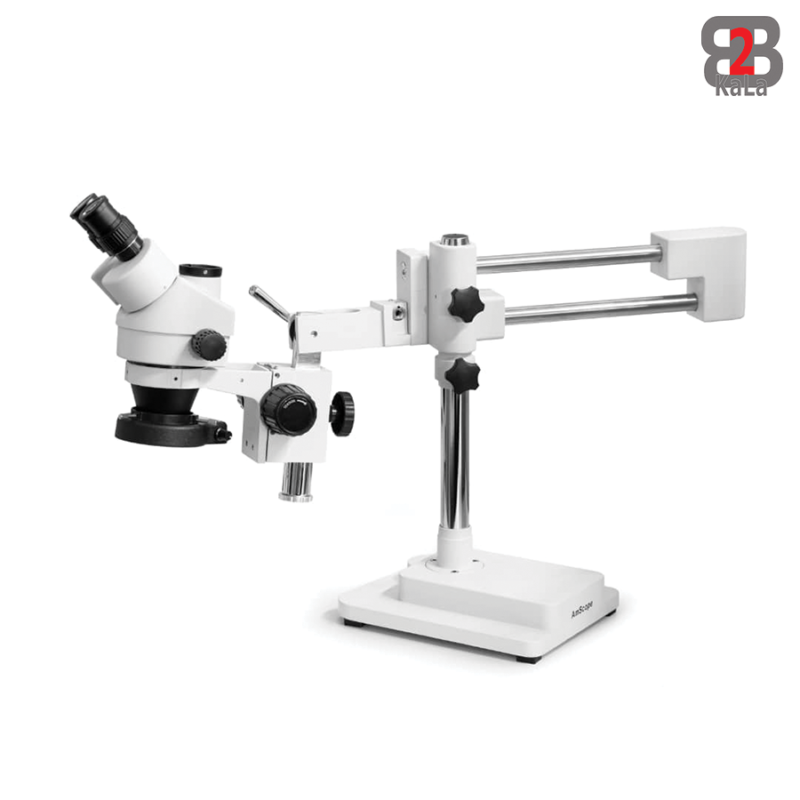 لوپ پایه سنگین زومیک با هد گردان 360 درجه ای و سه چشمی AmScope آمریکا